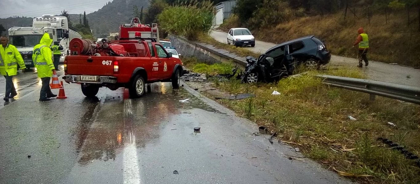 Με αίμα βάφτηκε ξανά η Εθνική Οδός Πατρών - Πύργου - Δύο νεκροί